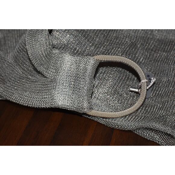 Sarah Cavender Handcrafted Metalworks Silver Mesh Artisan High Waist Belt NEW